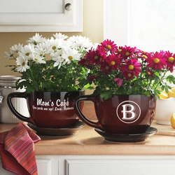 Personalized Giant Coffee Cup Planter - FindGift.com