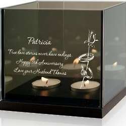 Wedding Rings Personalized Double Tea Light Candle Holder