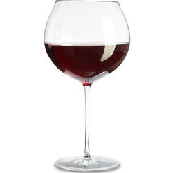 Handcrafted Burgundy Wine Glass