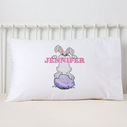 Personalized Easter Bunny Love Pillowcase