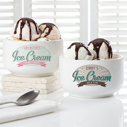 Personalized Ice Cream Shoppe Bowl