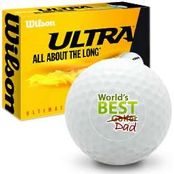 World's Best Dad 2 Wilson Ultra Ultimate Distance Golf Balls