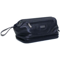 Twin Packs Wide Mouth Travel Kit in Black Leather