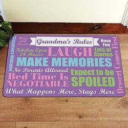 Personalized Mom or Grandma Rules Doormat