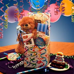 Surprise Birthday Teddy Bear and Sweets in Gift Box
