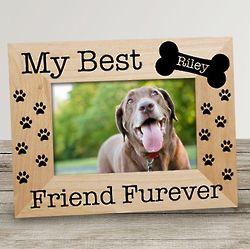 Personalized My Best Friend Picture Frame with Bone Design