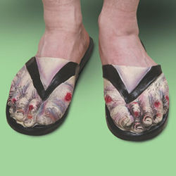 Adult Zombie Feet Slippers
