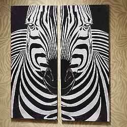 Zebra Art Canvas Print Panels