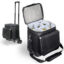 Cellar Deluxe 6 Bottle Wine Carrier with Trolley