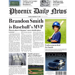 MVP Baseball Fake Newspaper Page