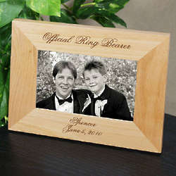 Official Ring Bearer Personalized Wood Picture Frame