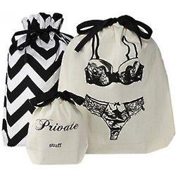 Organizer, Chevron and Lingerie Travel Bags Gift Set