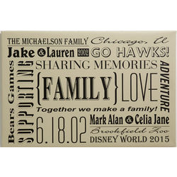 Our Family Personalized Canvas Art Print