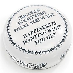 Happiness Quote Etched Paperweight