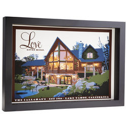 Customized Love Lives Here Home Portrait