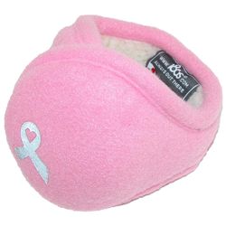 Women's Pink Ribbon Breast Cancer Wrap-Around Earmuffs