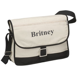 Personalized Business Computer Canvas Messenger Bag