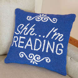 Shh...I'm Reading 15" Wool Pillow