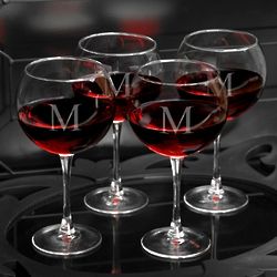 Personalized Red Wine Glass Set