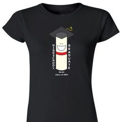Ladies Personalized High School Graduation Fitted T-Shirt
