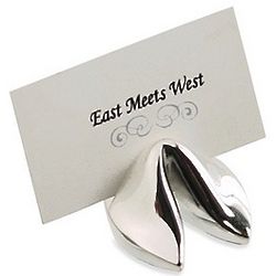 Silver Plated Fortune Cookie Placecard Holders