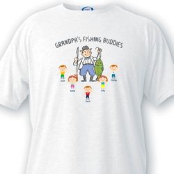 Personalized Grandpa's Fishing Buddies T-Shirt