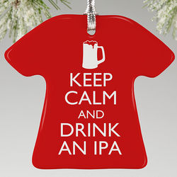 Keep Calm Personalized T-Shirt Ornament