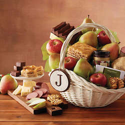 Personalized Fruit and Snacks Gift Basket