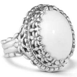 White Agate Ring