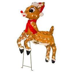 Animated Rudolph the Red Nosed Reindeer Lighted Garden Decoration