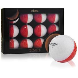 Eclipse White-Red Personalized Golf Balls