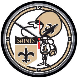 New Orleans Saints Round Wall Clock~NEW~NFL GEAR