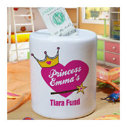 Personalized Tiara Fund Jar