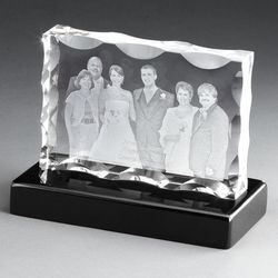 Landscape Special Flat 3D Photo Crystal on Black Base