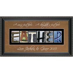 Father Personalized Photography Letter Framed Art Print