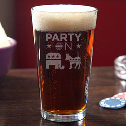 Party On! Political Beer Glass