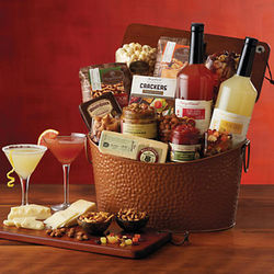 Cocktail Mixers Gift Tin with Sweet and Savory Snacks