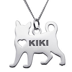 Sterling Silver Cat Silhouette Necklace