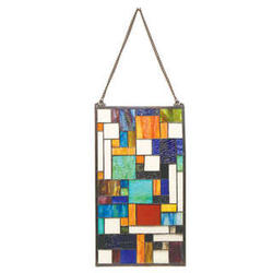 Modern Art Stained Glass Hanging Panel
