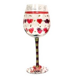 Personalized I Love You Wine Glass
