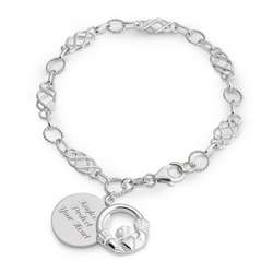 Sterling Silver Claddagh Bracelet