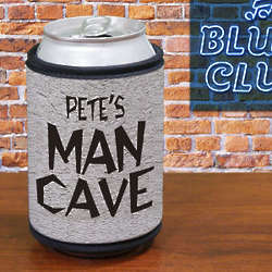 Personalized Man Cave Can Wrap Koozie