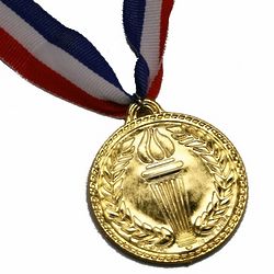 Plastic Gold Olympics Medal