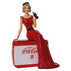 Golden Moments 1940s Style Coca-Cola Girl Figurine