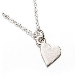 Bridesmaid Sideways Heart Silver Necklace