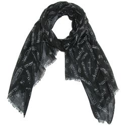 Women's Simply Music Note Print Scarf