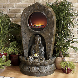Buddha Fountain Fireplace