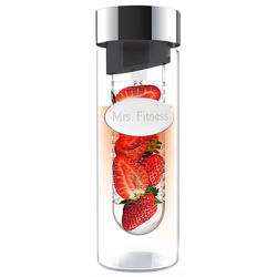 Personalized Glass Water Bottle with Built-In Fruit Infuser