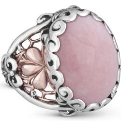 Pink Opal Mixed Metal Bold Ring