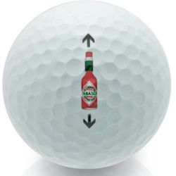 Tabasco Bottle Alignment Aid Diablo Golf Balls